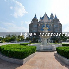 西方人物石噴泉，廣場漢白玉噴泉雕塑