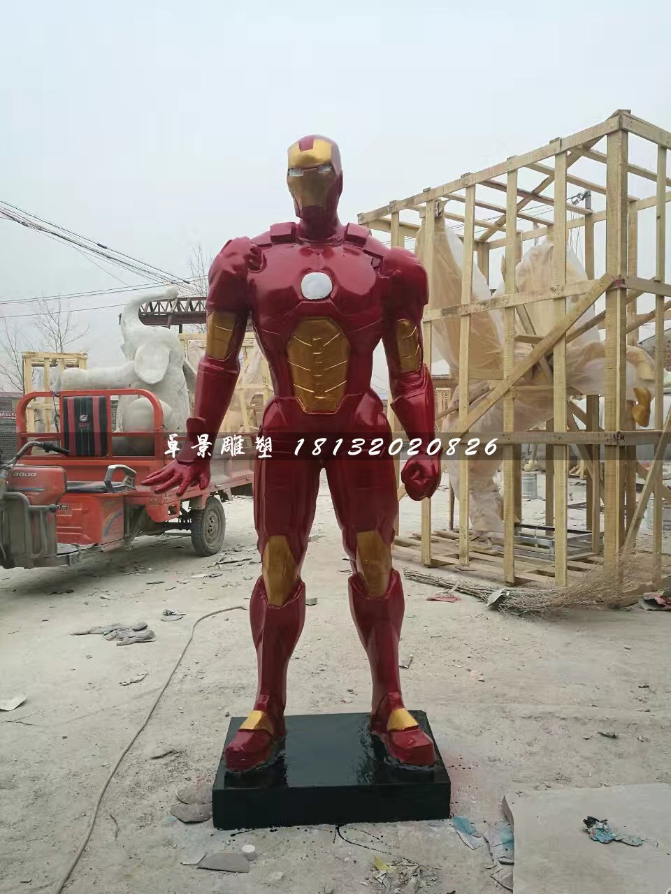 鋼鐵俠雕塑，玻璃鋼電影角色雕塑