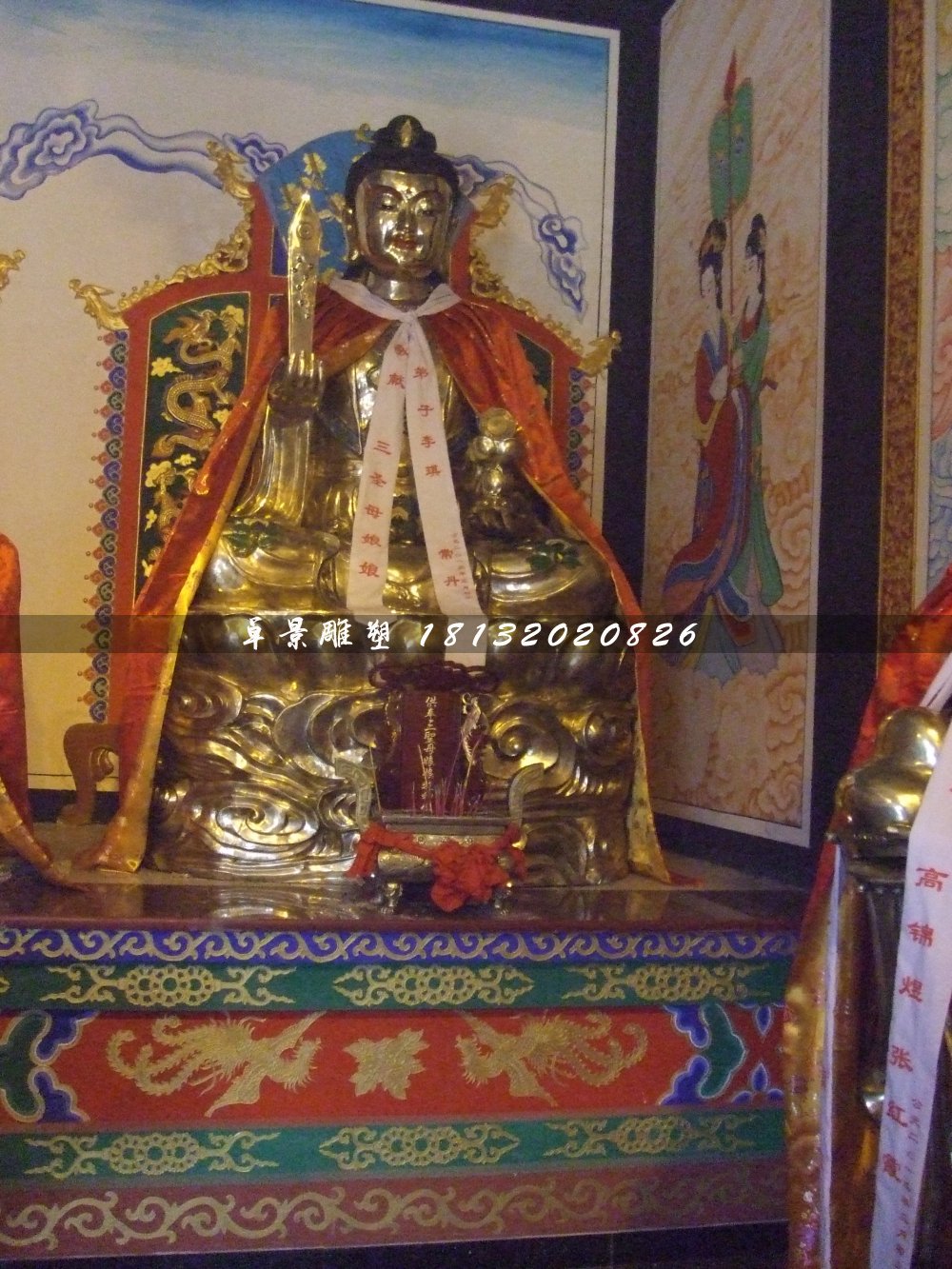 三圣母銅雕，寺廟銅神仙