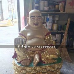 彌勒佛玻璃鋼雕塑，彩繪佛像