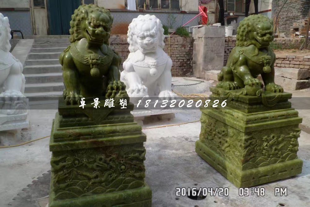 大理石獅子，動(dòng)物石雕 (3)