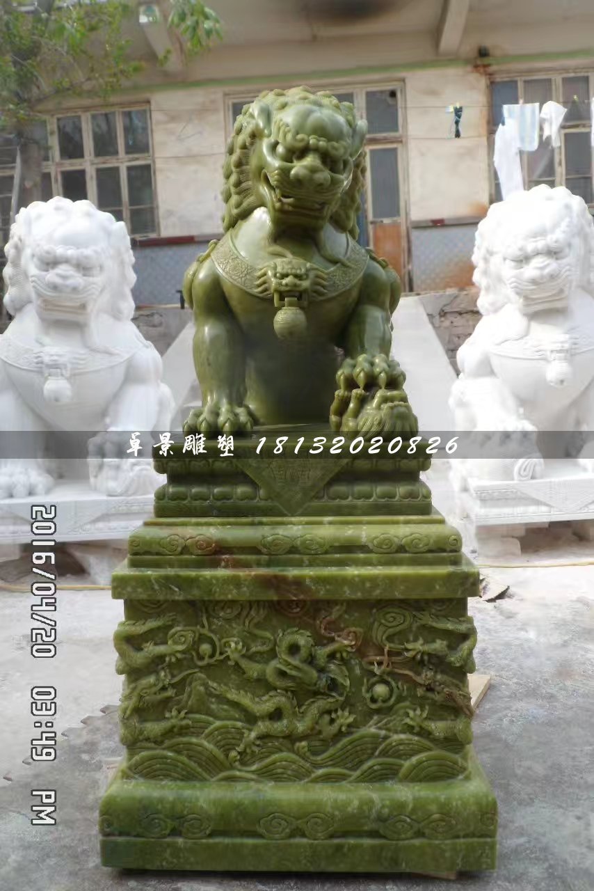 大理石獅子，動(dòng)物石雕 (4)