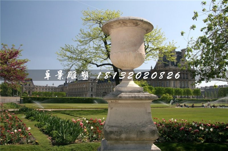 花缽石雕，大理石花盆