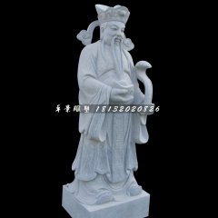 青石財神，文財神石雕