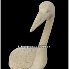 仙鶴石雕，公園動物石雕