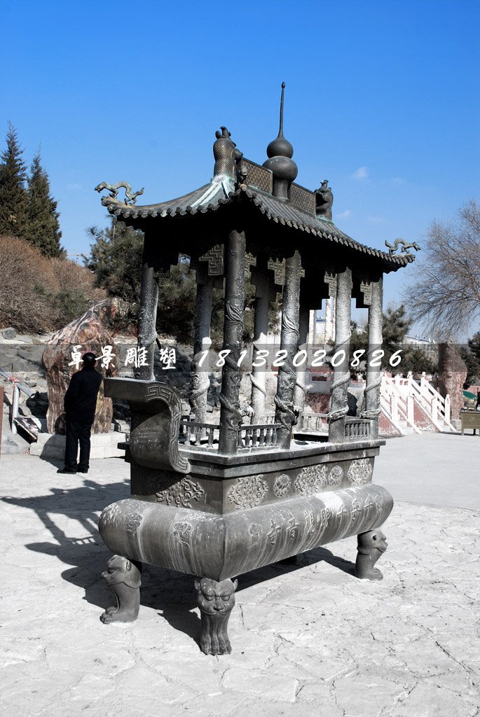 銅香爐，方形銅香爐