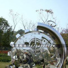 不銹鋼齒輪雕塑，公園景觀雕塑