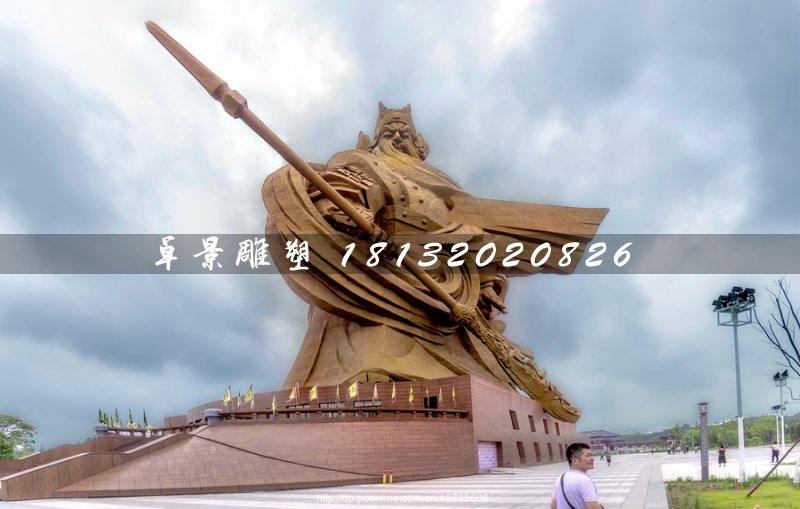 不銹鋼關公雕塑，廣場大型關公像 (1)