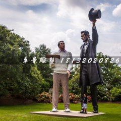 玻璃鋼西方人物雕塑，公園景觀雕塑