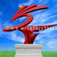 不銹鋼展翅雕塑，企業抽象雕塑