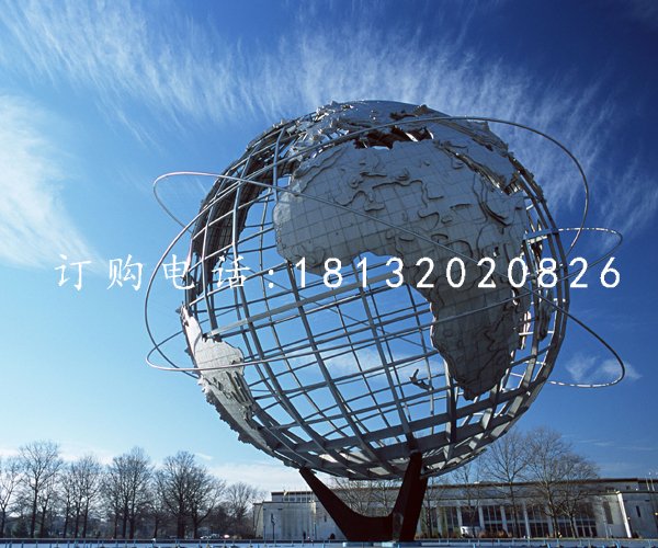 不銹鋼地球雕塑大型企業雕塑