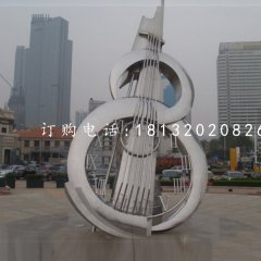 不銹鋼吉他雕塑，廣場不銹鋼雕塑