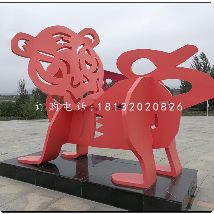 不銹鋼十二生肖，抽象動(dòng)物雕塑 (1)