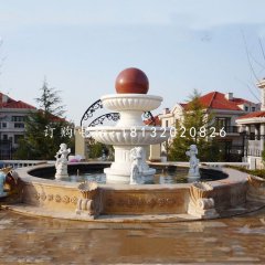 風(fēng)水球噴泉，小區(qū)景觀石雕