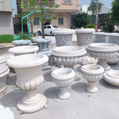 花盆石雕，歐式花盆雕塑
