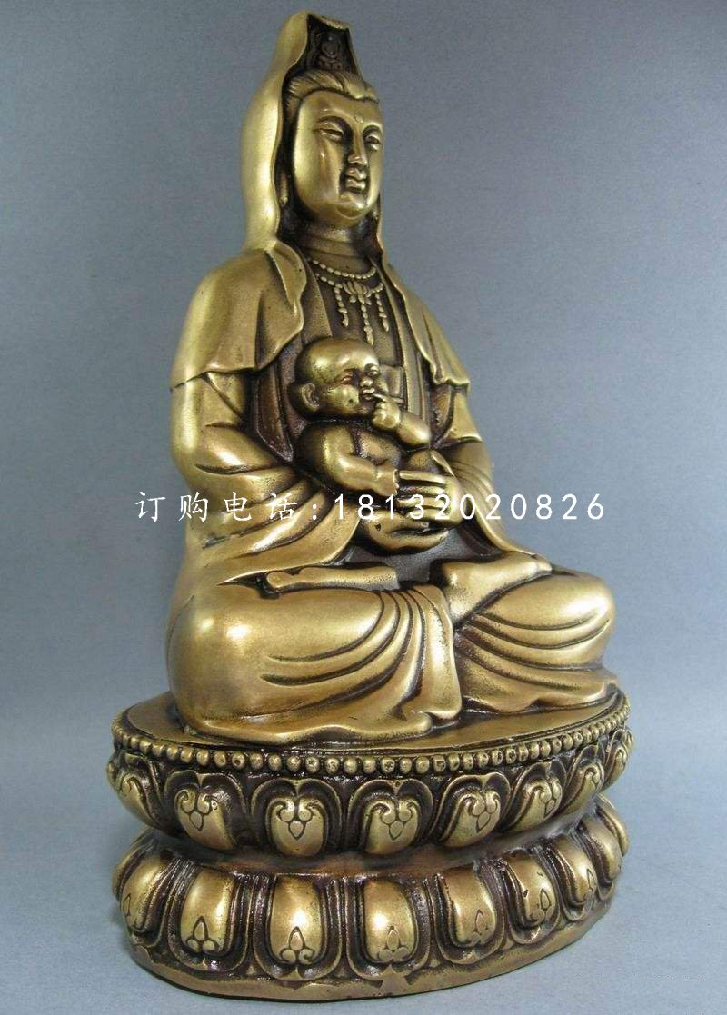 觀音銅雕，送子觀音銅雕 (1)