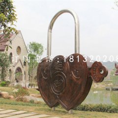 同心鎖銅雕，公園景觀銅雕