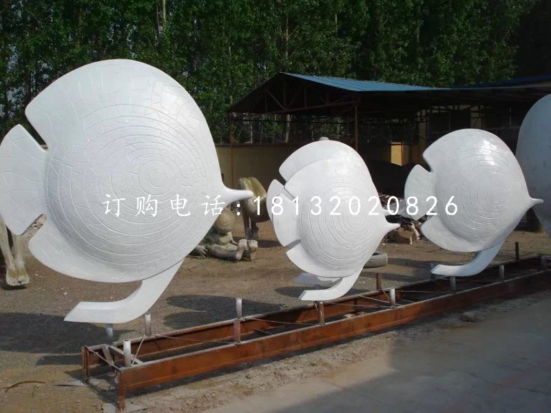 抽象魚雕塑廣場(chǎng)不銹鋼動(dòng)物雕塑