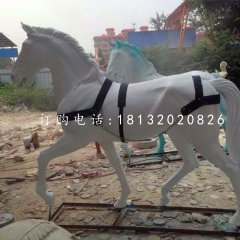 玻璃鋼馬雕塑，白馬雕塑