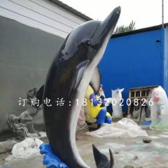 玻璃鋼海豚雕塑仿真動物雕塑