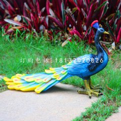 孔雀雕塑，玻璃鋼動物雕塑