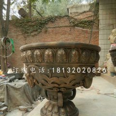 歐式花盆，玻璃鋼仿銅雕塑