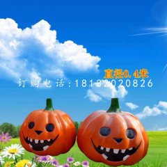 南瓜燈雕塑，玻璃鋼卡通雕塑