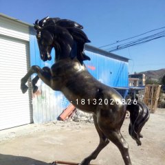 仿銅立馬雕塑，玻璃鋼動物雕塑