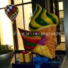 冰淇淋雕塑，玻璃鋼彩繪雕塑