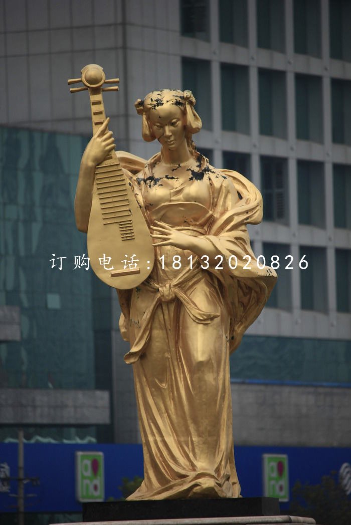 樂妓雕塑，廣場(chǎng)人物銅雕