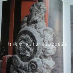 抱鼓石，青石仿古雕塑