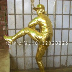 運動員銅雕，鎏金人物銅雕