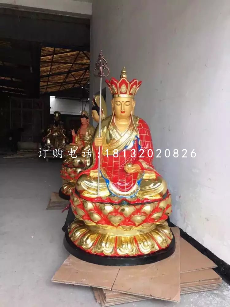 玻璃鋼彩繪佛像，地藏王菩薩雕塑