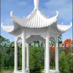 漢白玉涼亭，六角亭子