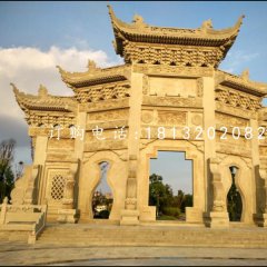 牌樓石雕，仿古石雕牌坊