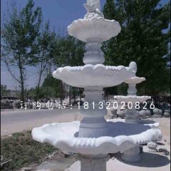 噴泉石雕，三層噴泉雕塑