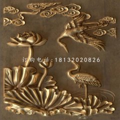 仙鶴銅浮雕，景觀銅浮雕