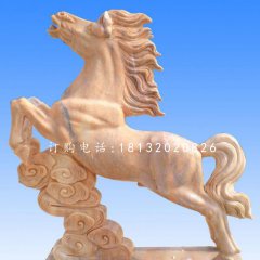 馬踏祥云石雕，晚霞紅動(dòng)物石雕