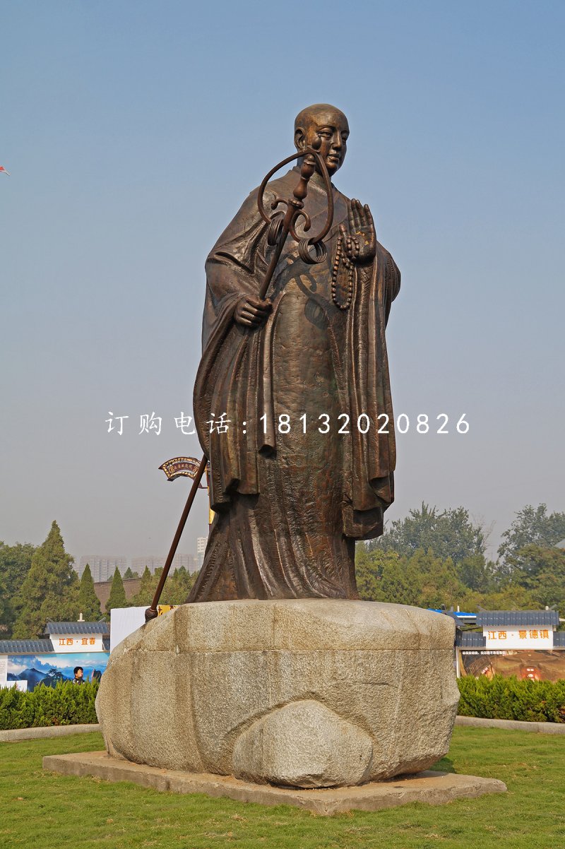 玄奘銅雕，唐朝和尚銅雕