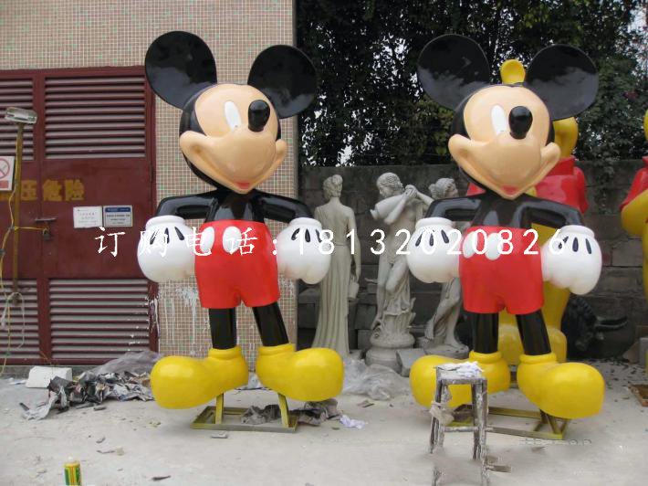 玻璃鋼米奇雕塑，游樂場雕塑