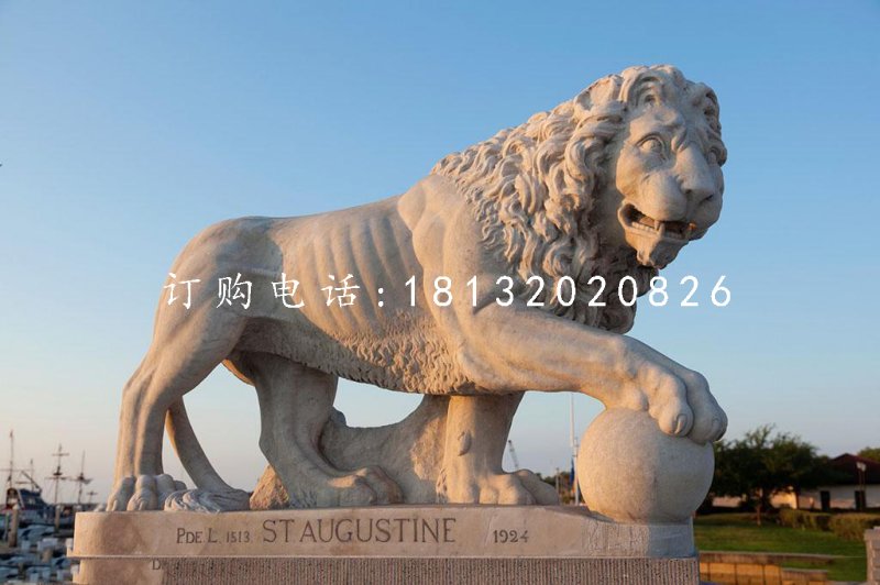 非洲獅石雕，廣場(chǎng)石獅子