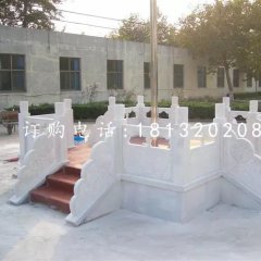 漢白玉石欄板，校園升旗臺石雕