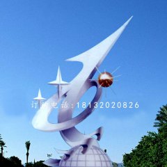 超越雕塑，校園景觀不銹鋼雕塑