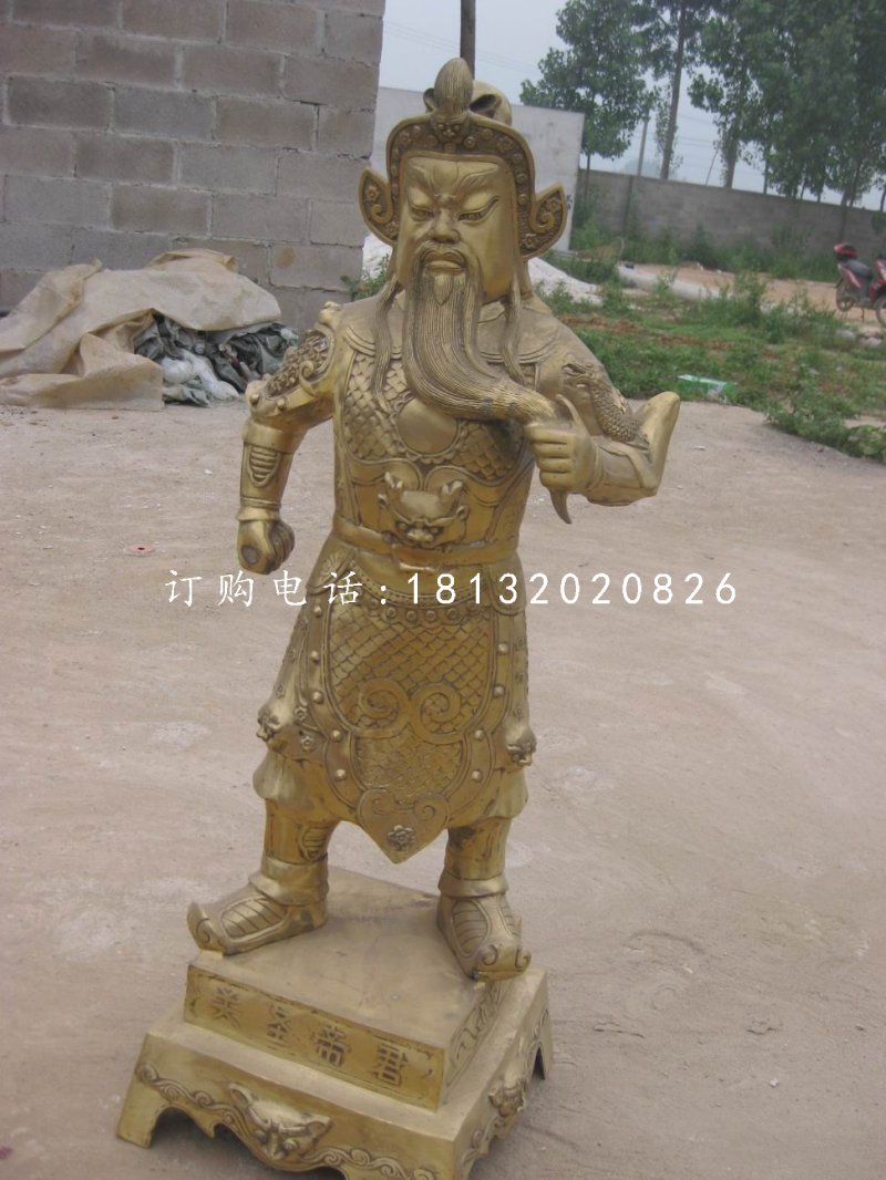 關圣帝君銅雕 立式銅關公