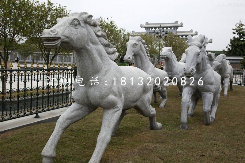 奔騰的馬石雕，群馬石雕.jpg
