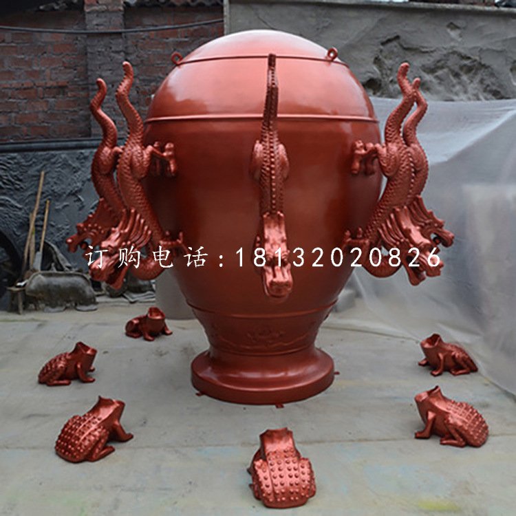 廣場景觀銅雕，地動儀銅雕