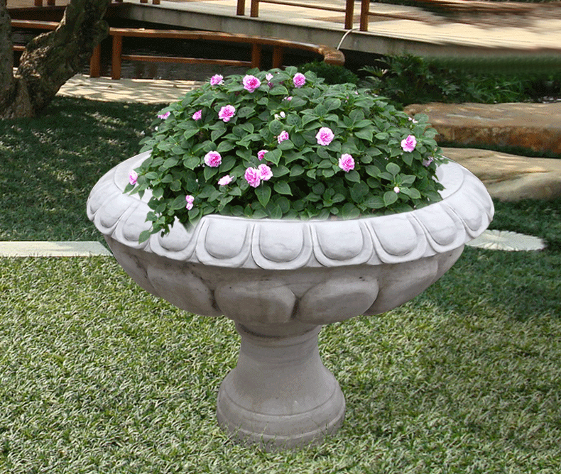 大理石花盆，公園景觀雕塑