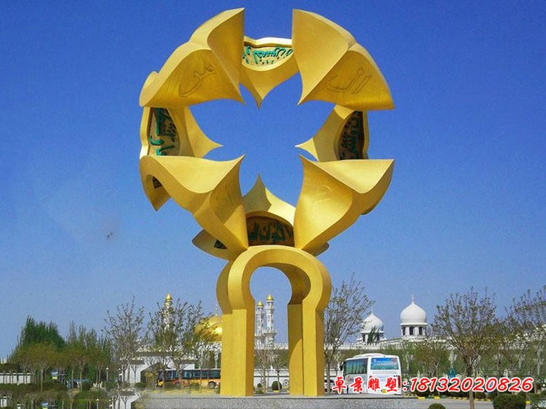 不銹鋼山鷹 廣場景觀雕塑 (1)