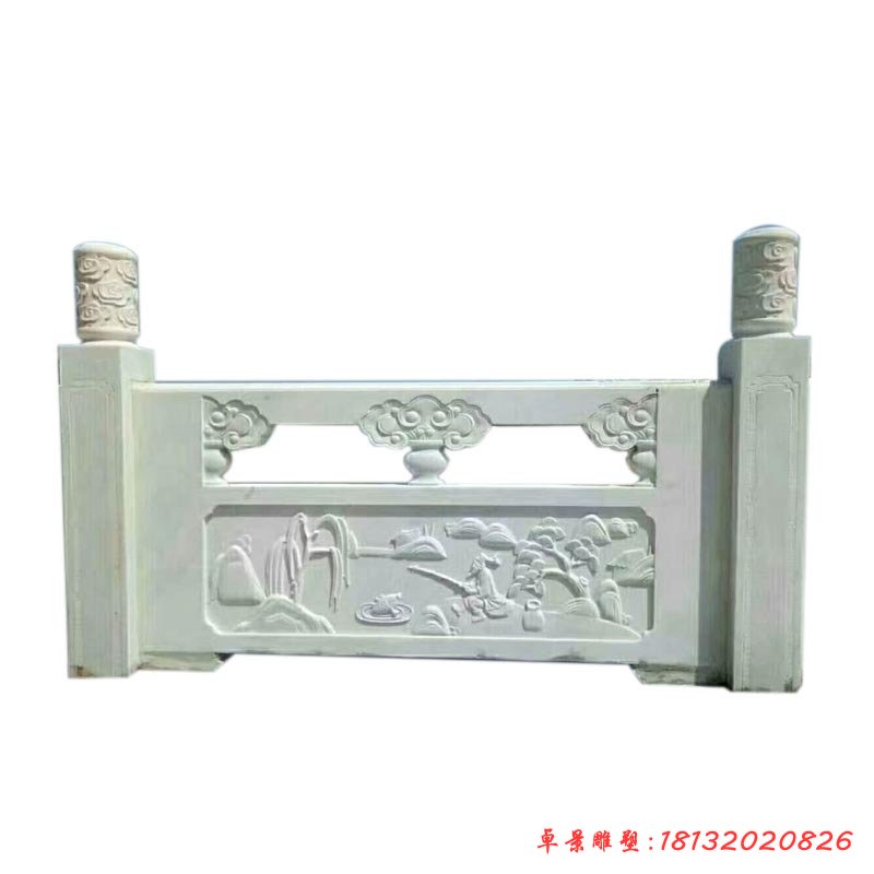 漢白玉升旗臺(tái)欄桿石雕校園廣場景觀雕塑 (5)[1]