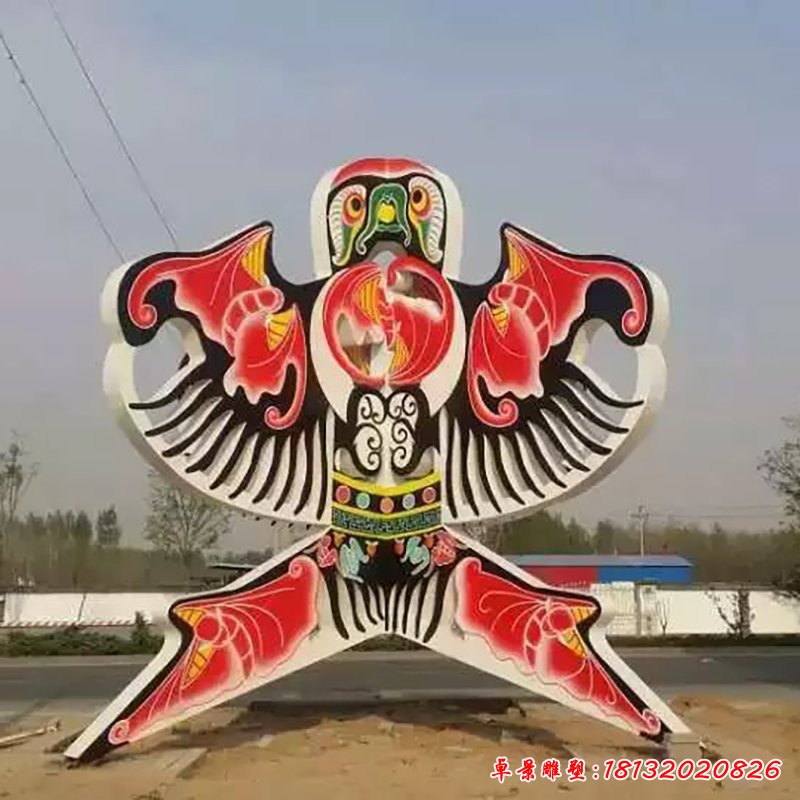不銹鋼風(fēng)箏雕塑，廣場(chǎng)風(fēng)箏不銹鋼雕塑 (1)